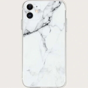 iPhone 13 White Marbled Phone Case